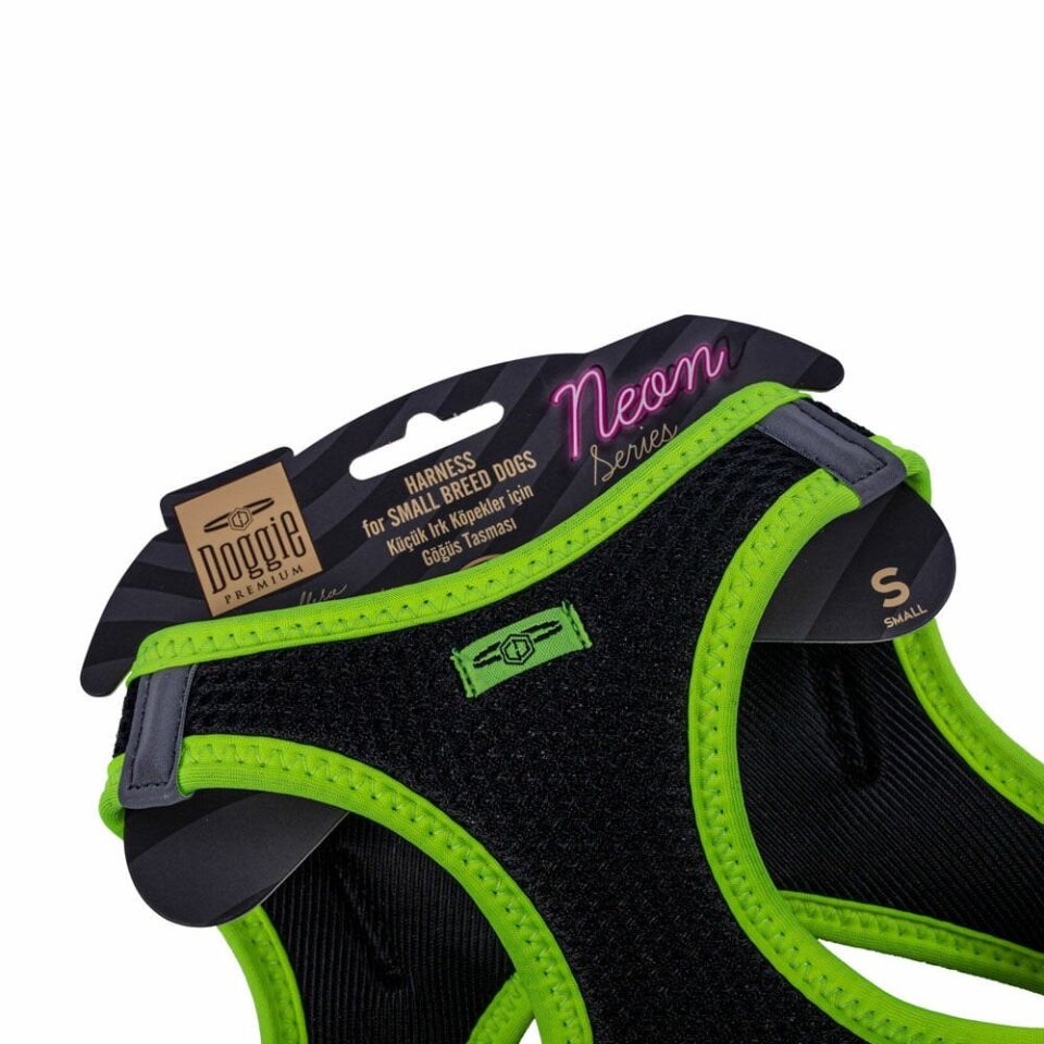 Doggie Neon Küçük Irk Köpek Göğüs Tasması S 32-38cm