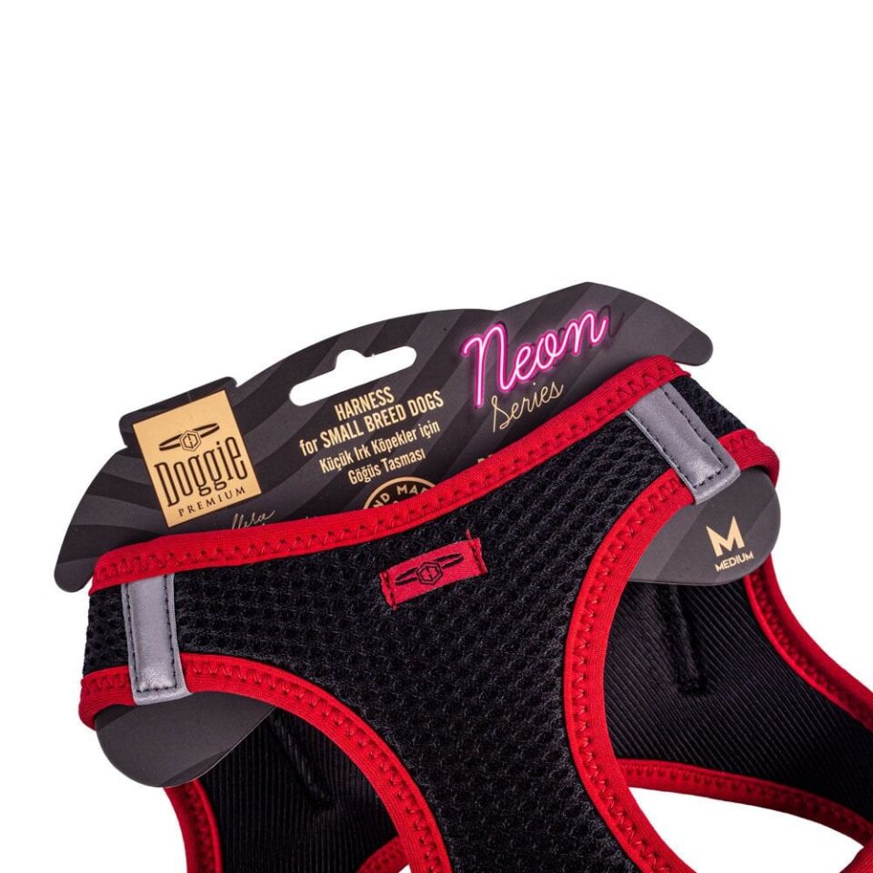 Doggie Neon Küçük Irk Köpek Göğüs Tasması M 38-44cm
