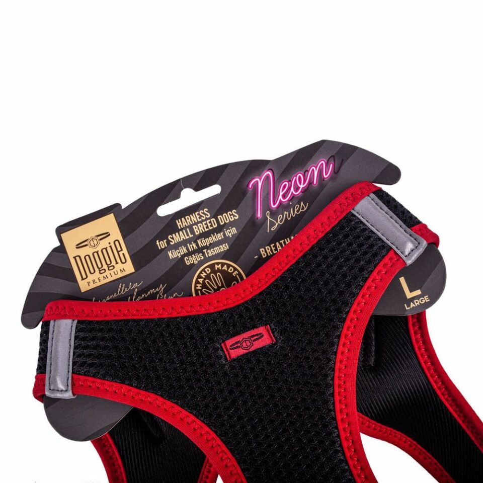 Doggie Neon Küçük Irk Köpek Göğüs Tasması L 42-48cm