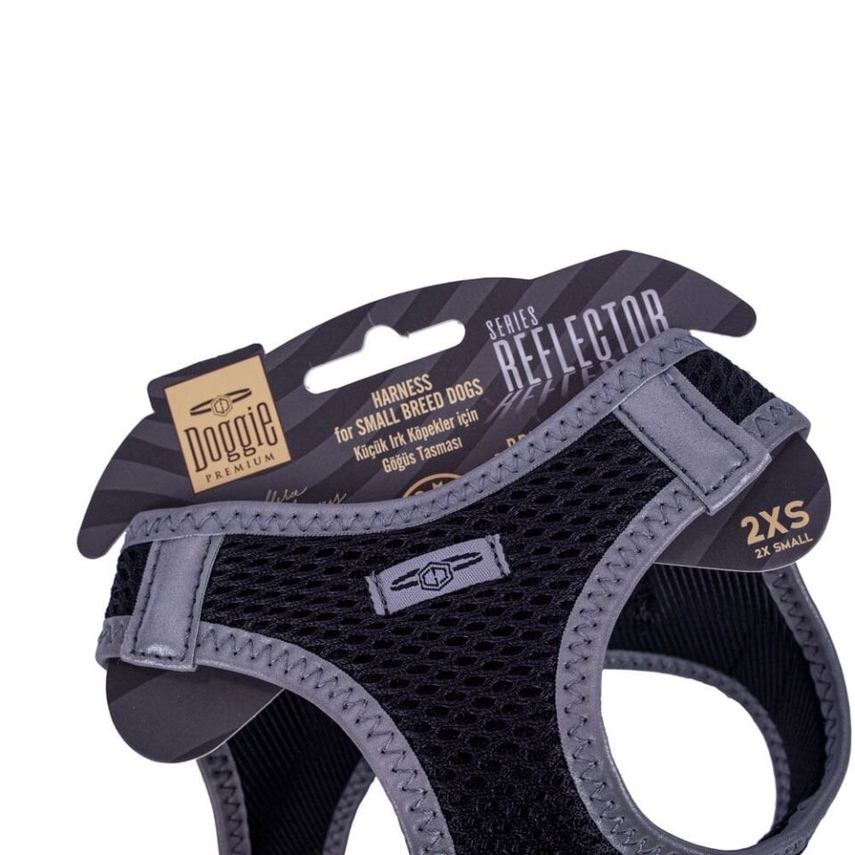 Doggie Reflektör Küçük Irk Köpek Göğüs Tasması 2XS 26-30cm