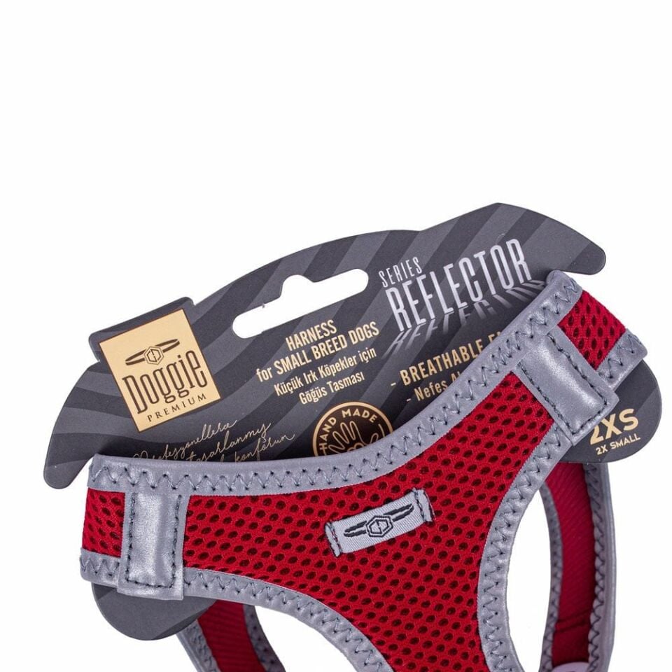 Doggie Reflektör Küçük Irk Köpek Göğüs Tasması 2XS 26-30cm