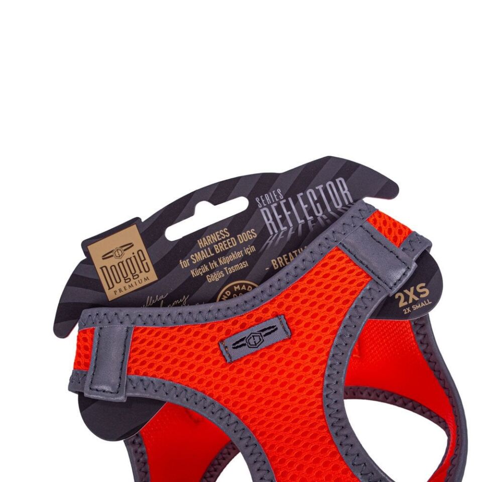 Doggie Reflektör Küçük Irk Köpek Göğüs Tasması 2XS 26-30cm