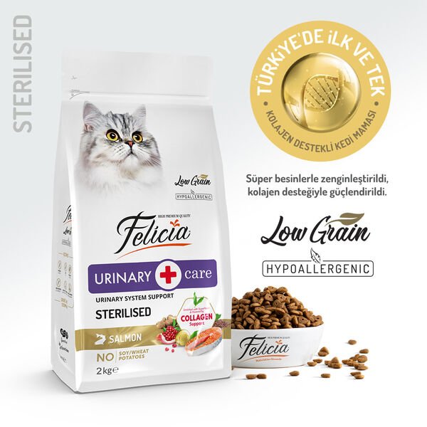 Felicia Az Tahıllı Urinary Sterilised Somonlu Kısırlaştırılmış Kedi Maması 1 Kg