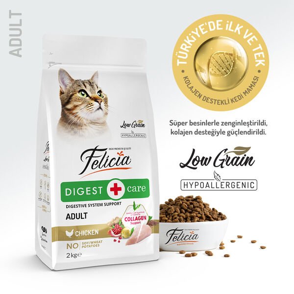 Felicia Az Tahıllı Digest HypoAllergenic Adult Tavuklu Yetişkin Kedi Maması 1 Kg