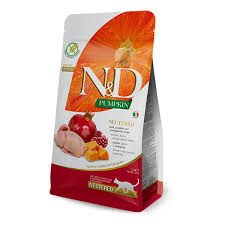 N&D Pumpkin Bıldırcın Etli Bal Kabaklı ve Narlı Tahılsız Kısırlaştırılmış Kedi Maması 1,5kg