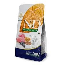 N&D Ancestral Grain Kuzu Etli ve Yaban Mersinli Ata Tahıllı Yetişkin Kedi Maması 1,5kg