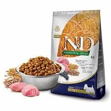 N&D Ancestral Grain Kuzu Etli ve Yaban Mersinli Küçük Irk Ata Tahıllı Yetişkin Köpek Maması 2,5kg