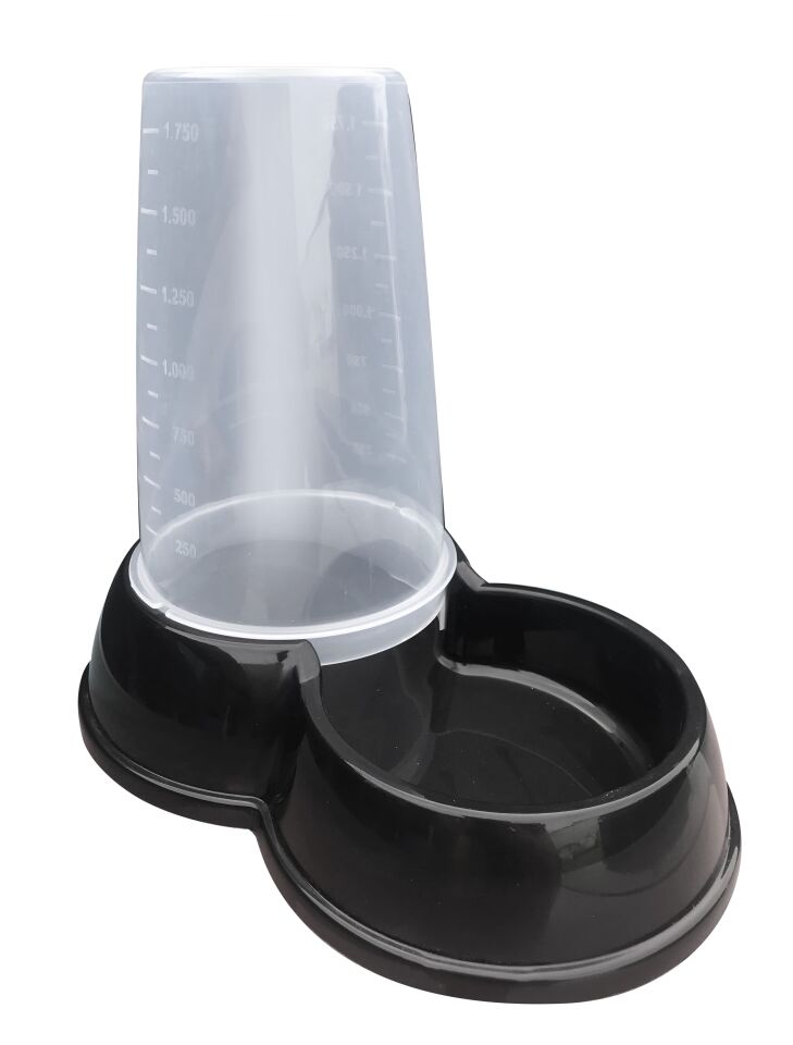 Tisert Plastik Rezerve Mama Kabı Siyah 1.750 Ml