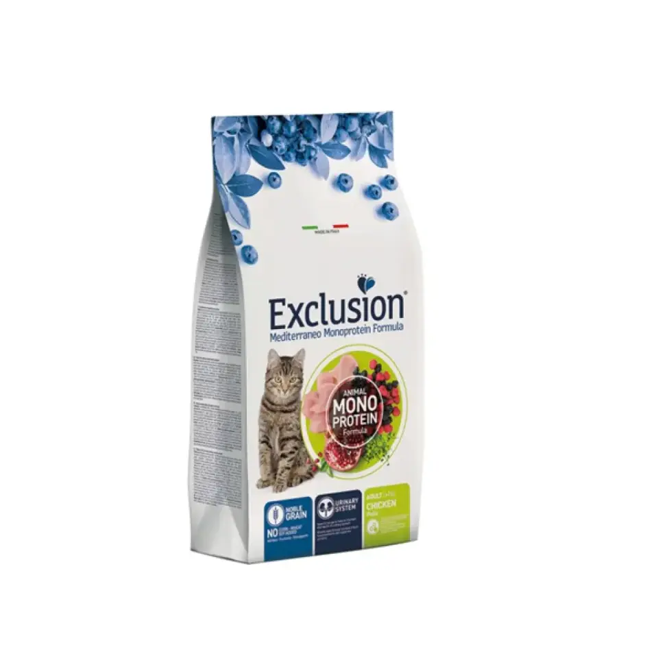 Exclusion Monoprotein Tavuklu ve Narlı Düşük Tahıllı Yetişkin Kedi Maması 1,5kg