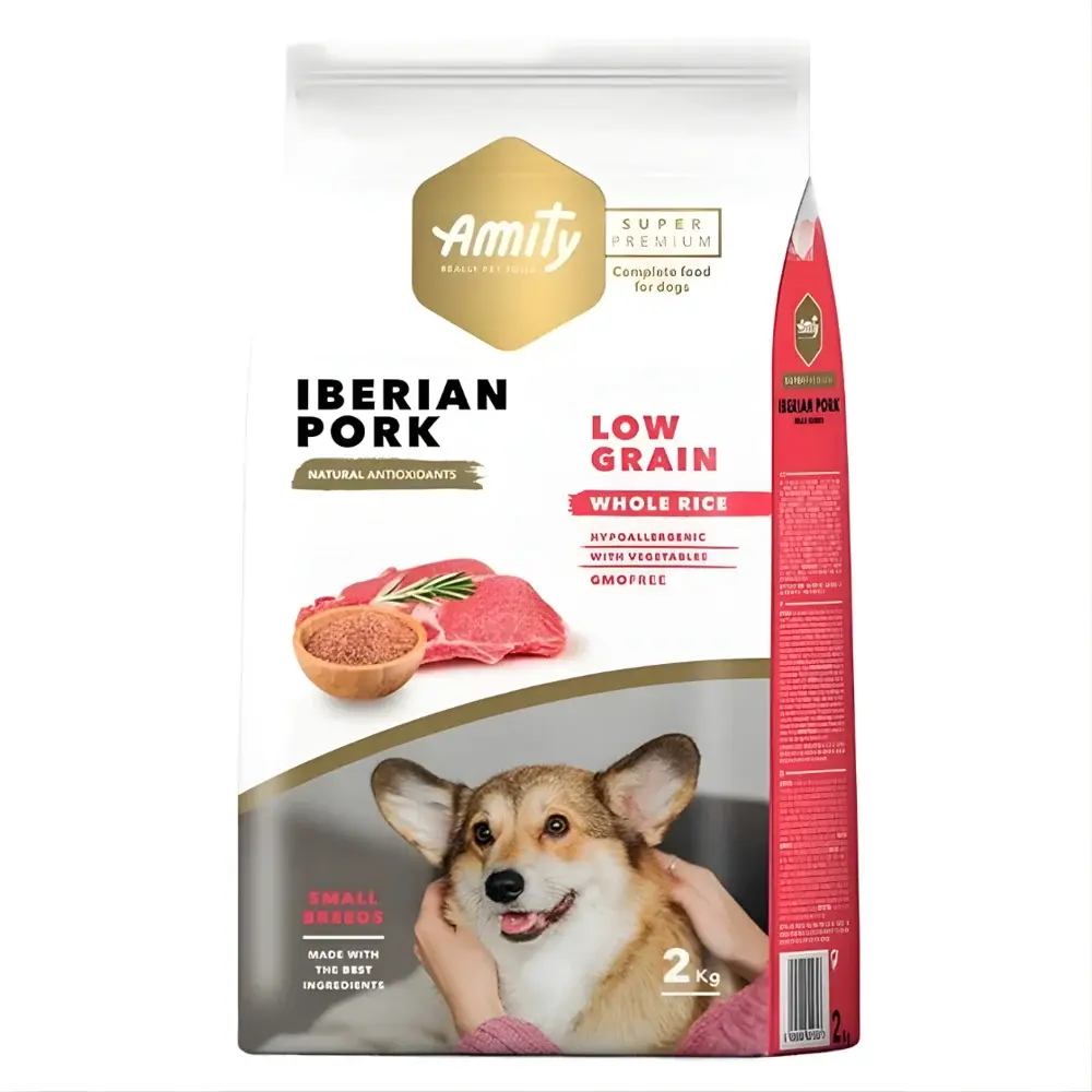 Amity Süper Premium Iberian Pork Düşük Tahıllı Domuz Etli Küçük Irk Yetişkin Köpek Maması 2KG