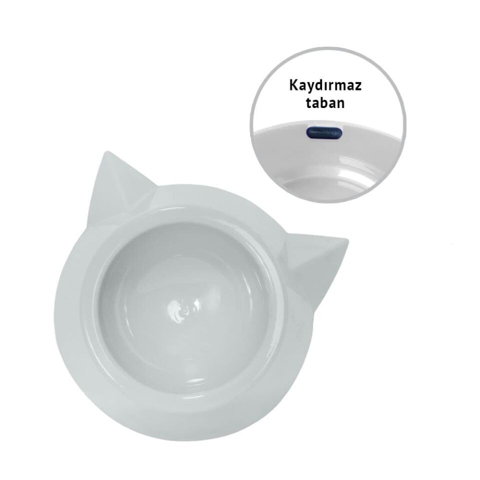 Mio Kulaklı Plastik Kedi Mama Kabı 200 ml