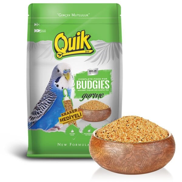 Quik Gurme Muhabbet Kuşu Yemi 500 gr. Kraker Hediyeli