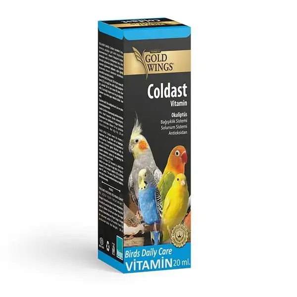 Gold Wings Premium Coldast Vitamin Kuşlar İçin Solunum Desteği 20ml