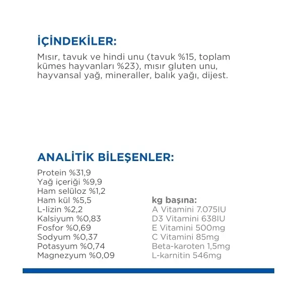 Hills Science Plan Kısırlaştırılmış Tavuklu Kedi Maması 1.5 Kg