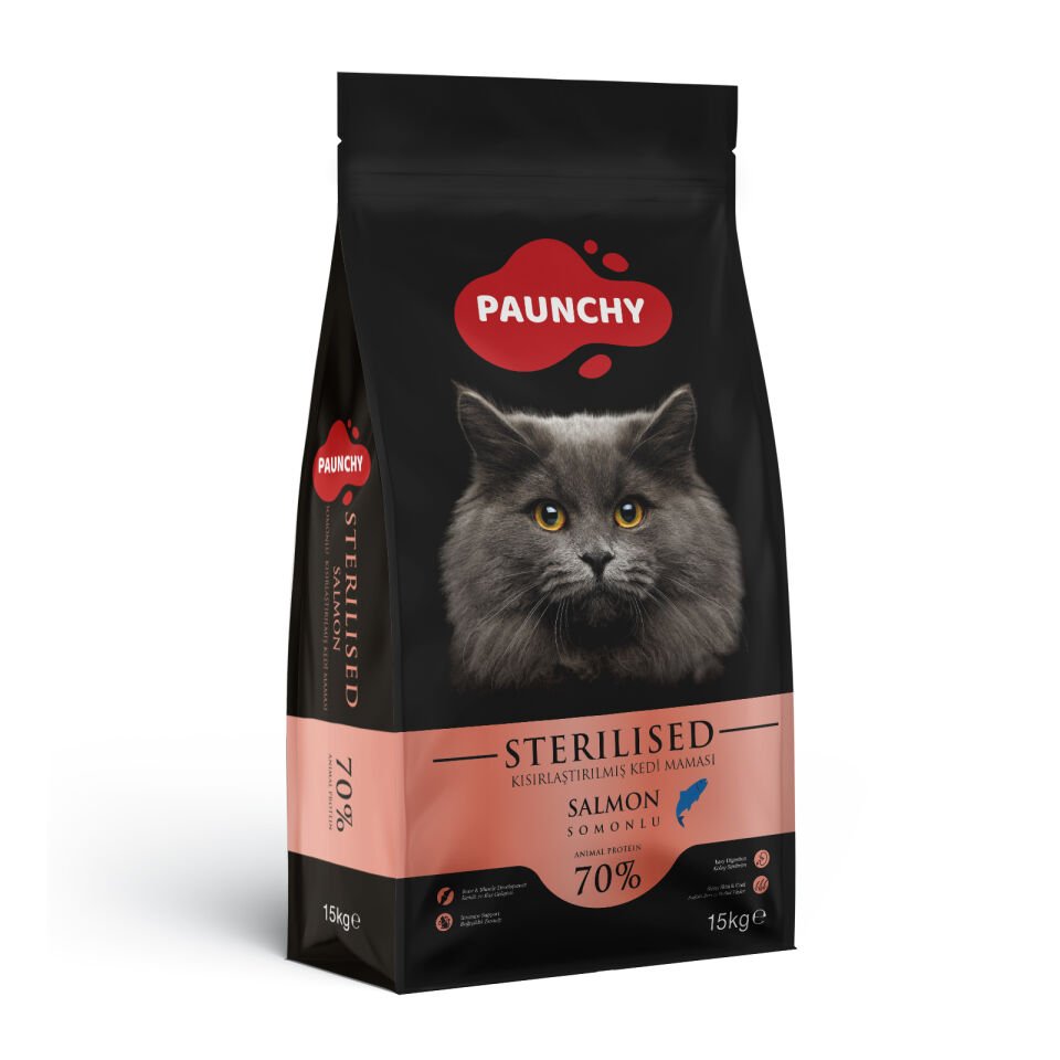 Paunchy Sterilised Somonlu Kısırlaştırılmış Kedi Maması 15 Kg