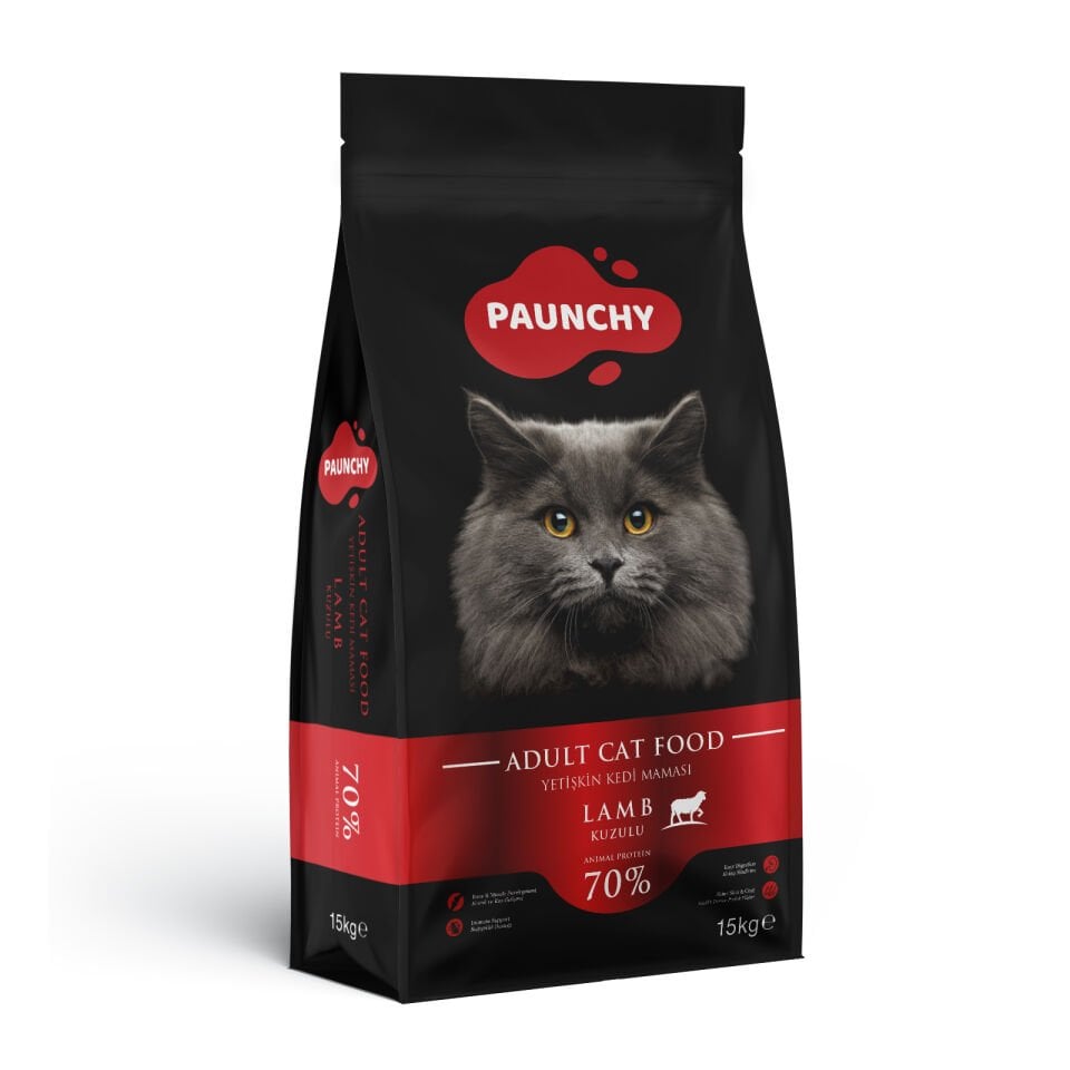 Paunchy Lamb Kuzu Etli Kedi Maması 15 Kg