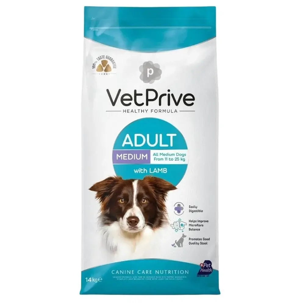 Vet Prive Kuzu Etli Orta Irk Yetişkin Köpek Maması 14 kg