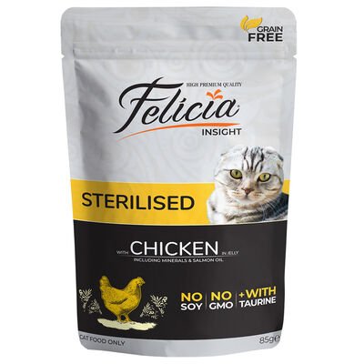 Felicia Tahılsız Tavuklu Kısırlaştırılmış Pouch Kedi Konservesi 85 Gr