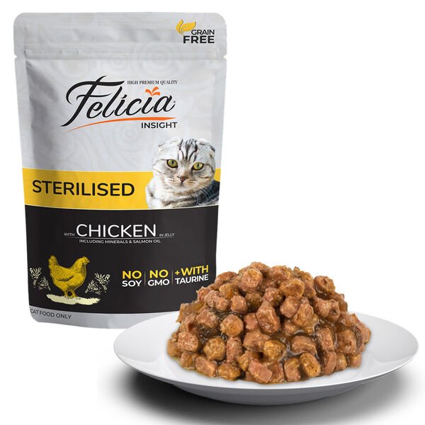 Felicia Tahılsız Tavuklu Kısırlaştırılmış Pouch Kedi Konservesi 85 Gr