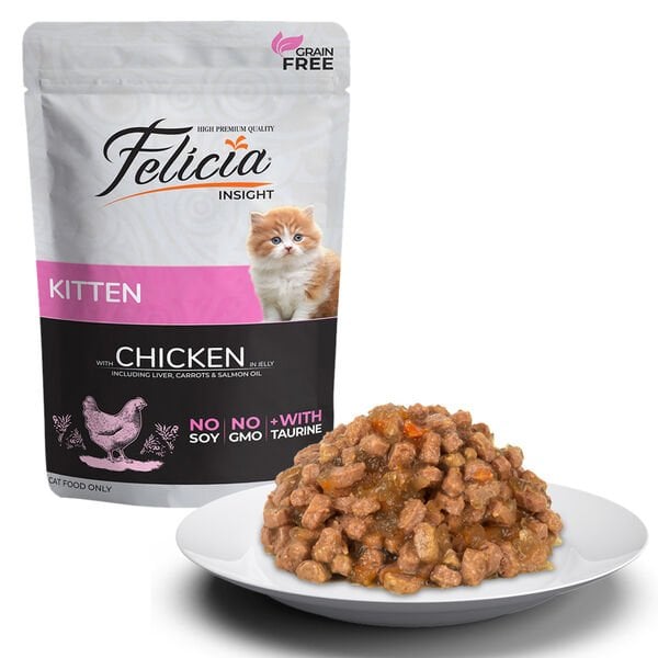 Felicia Tahılsız Tavuklu Yavru Pouch Kedi Konservesi 85 Gr