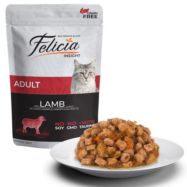 Felicia Tahılsız Kuzulu Yetişkin Pouch Kedi Konservesi 85 Gr