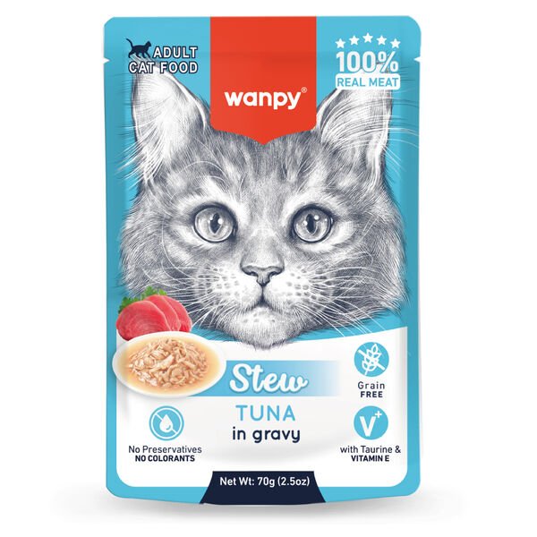 Wanpy Stew Pouch Ton Balıklı Yaş Kedi Maması 70g