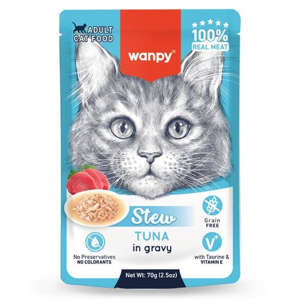 Wanpy Stew Pouch Ton Balıklı Yaş Kedi Maması 70g