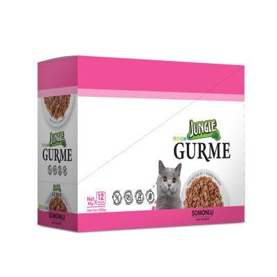 Jungle Gurme Somonlu Yetişkin Kedi Konservesi 85gr
