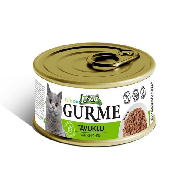 Jungle Gurme Sığır Etli Yetişkin Kedi Konservesi 85gr