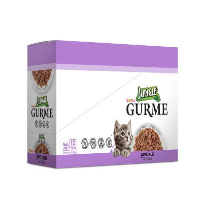 Jungle Gurme Tavuklu Yavru Kedi Konservesi 85gr