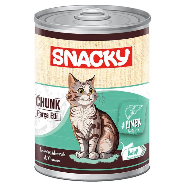 Snacky Chunk Ciğerli Yetişkin Kedi Konservesi 400 gr