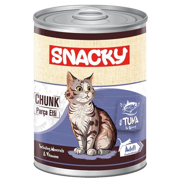 Snacky Chunk Ton Balıklı Yetişkin Kedi Konservesi 400 gr