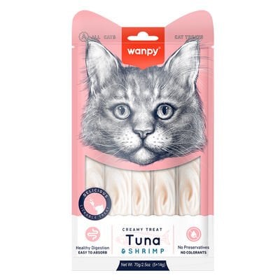 Wanpy Ton Balığı & Karides Sıvı Ödül Maması 5x14 gr