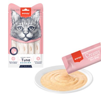 Wanpy Ton Balığı & Karides Sıvı Ödül Maması 5x14 gr