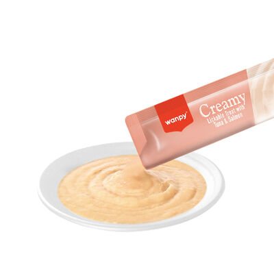 Wanpy Ton Balığı & Somon Sıvı Ödül Maması 5x14 gr