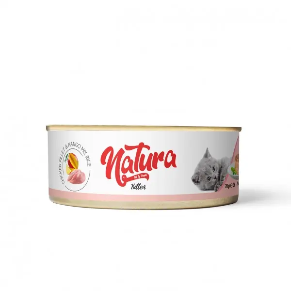 Natura Fileto Tavuk ve Mangolu Yavru Kedi Konservesi 70gr