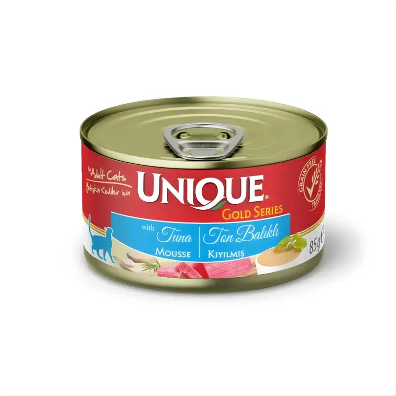 Unique Gold Series Konserve Yaş Kedi Maması 85 gr Ton Balıklı