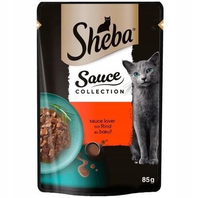 Sheba Pouch Sos İçinde Parça Sığır Etli Yetişkin Kedi Konservesi 85gr