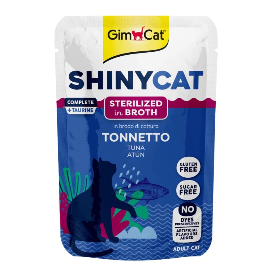 GimCat Shinycat Sos İçinde Ton Balıklı Kısırlaştırılmış Kedi Konservesi 70gr