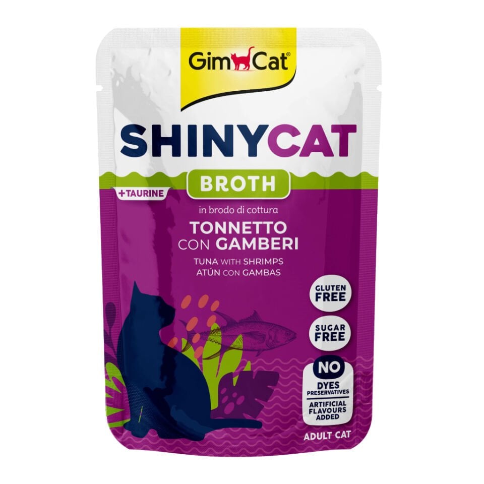 GimCat Shinycat Sos İçinde Ton Balıklı ve Karidesli Yetişkin Kedi Konservesi 70gr