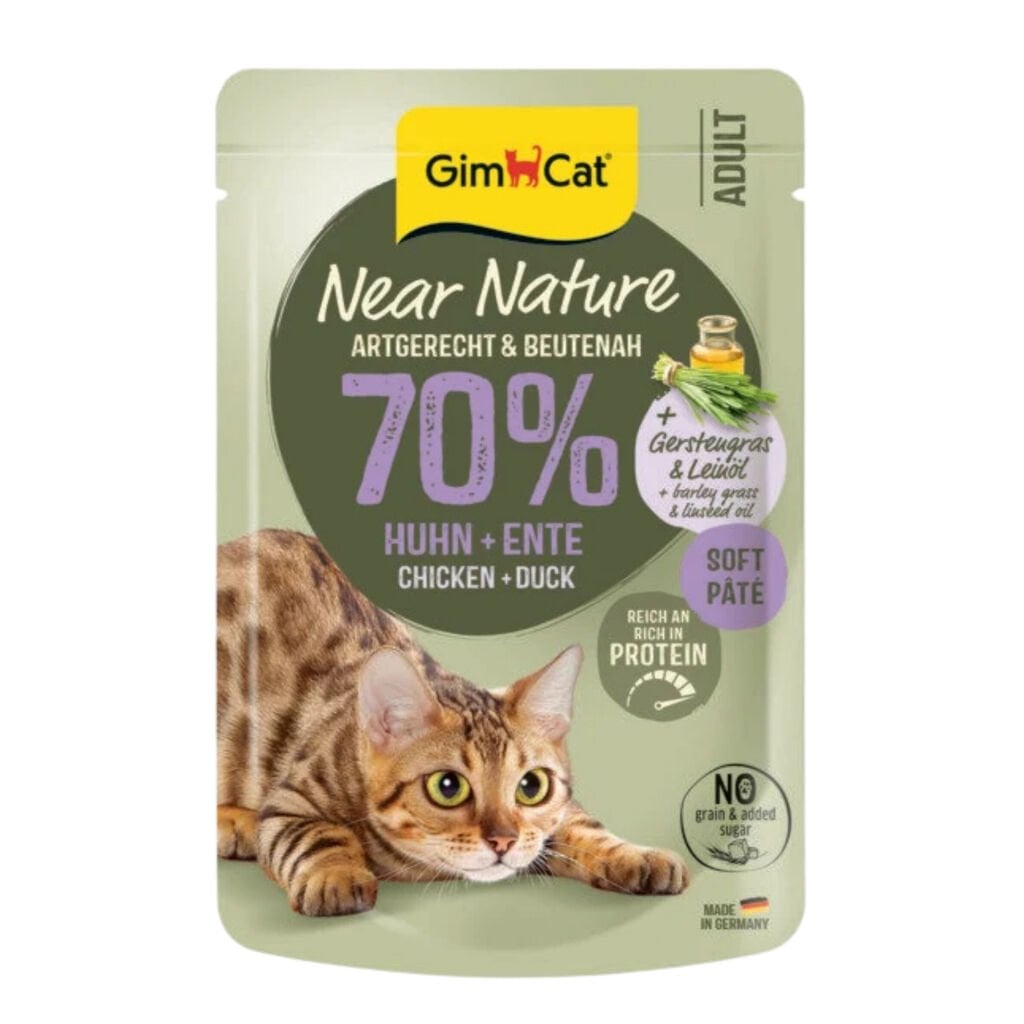 GimCat Near Nature Tavuklu ve Ördekli Ezme Yetişkin Kedi Konservesi 85gr