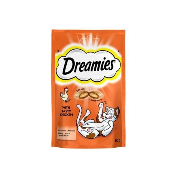Dreamies Mix İç Dolgulu Somonlu ve Peynirli Kedi Ödül Bisküvisi 60gr