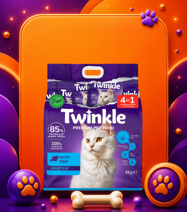Twinkle Yetişkin Kediler için Balıklı Tam ve Dengeli Kedi Maması 4 kg