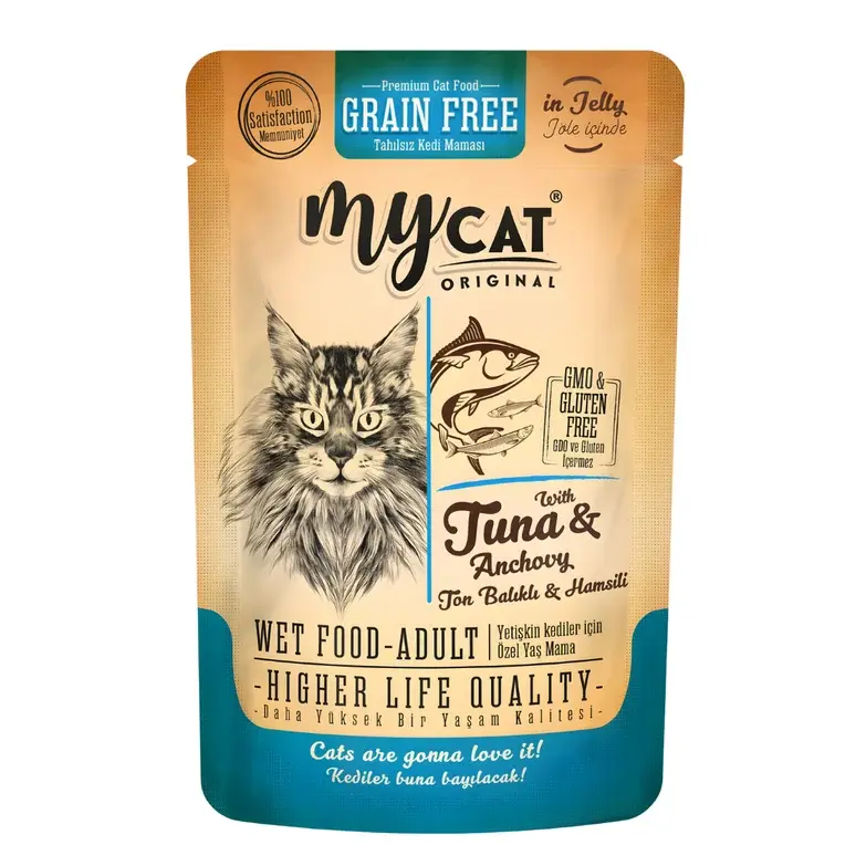 Mycat Hamsi ve Ton Balıklı Pouch Yaş Mama 85gr