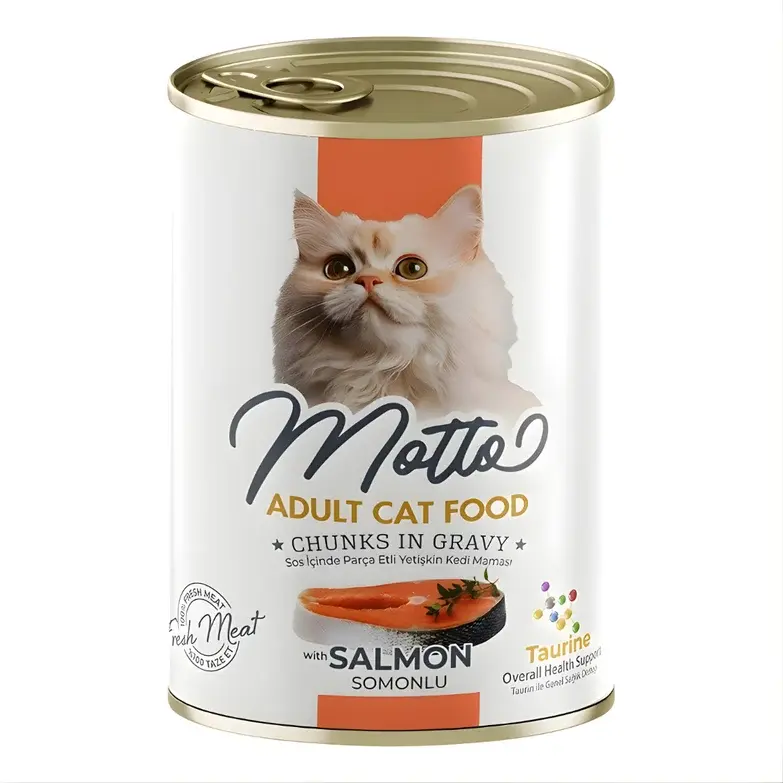 Motto Yetişkin Kediler İçin Somonlu Yaş Mama 400 Gr