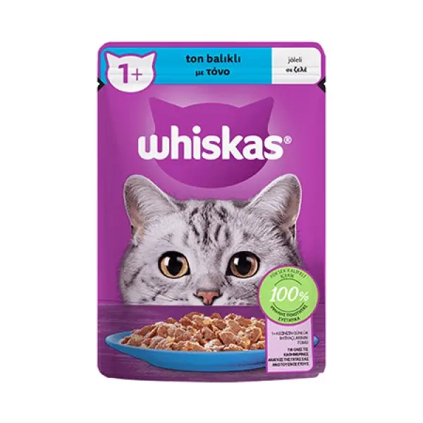 Whiskas Pouch Jöle İçinde Ton Balıklı Yetişkin Kedi Konservesi 85gr