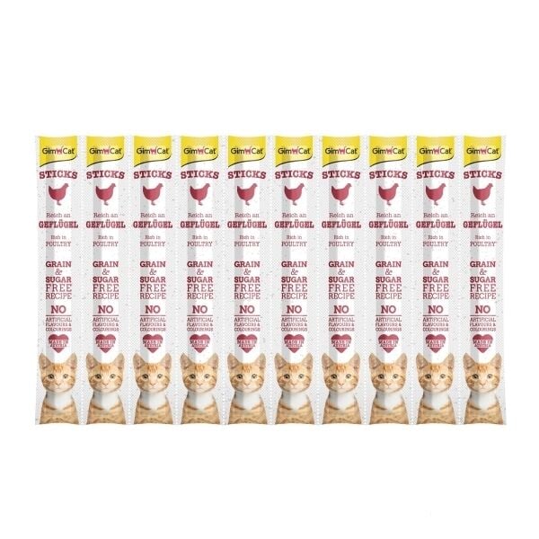 GimCat Sticks Kümes Hayvanlı Kedi Ödül Çubuğu 50gr (10'lu)
