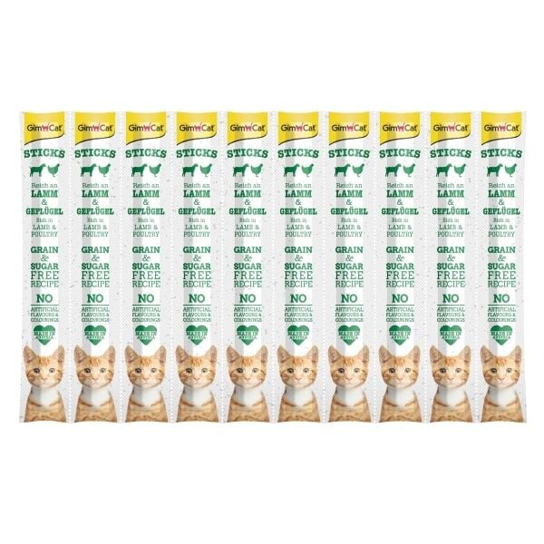 GimCat Sticks Kuzu Etli Tavuklu Kedi Ödül Çubuğu 50gr (10'lu)