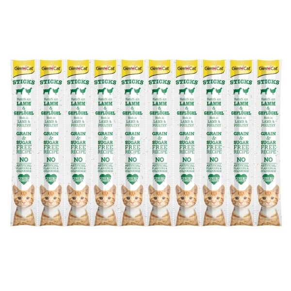 GimCat Sticks Kuzu Etli Tavuklu Kedi Ödül Çubuğu 50gr (10'lu)