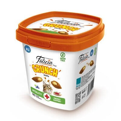 Felicia Vitality Crunch Sığır Etli Yaban Mersinli ve Sütlü Kedi Ödül Maması 100gr
